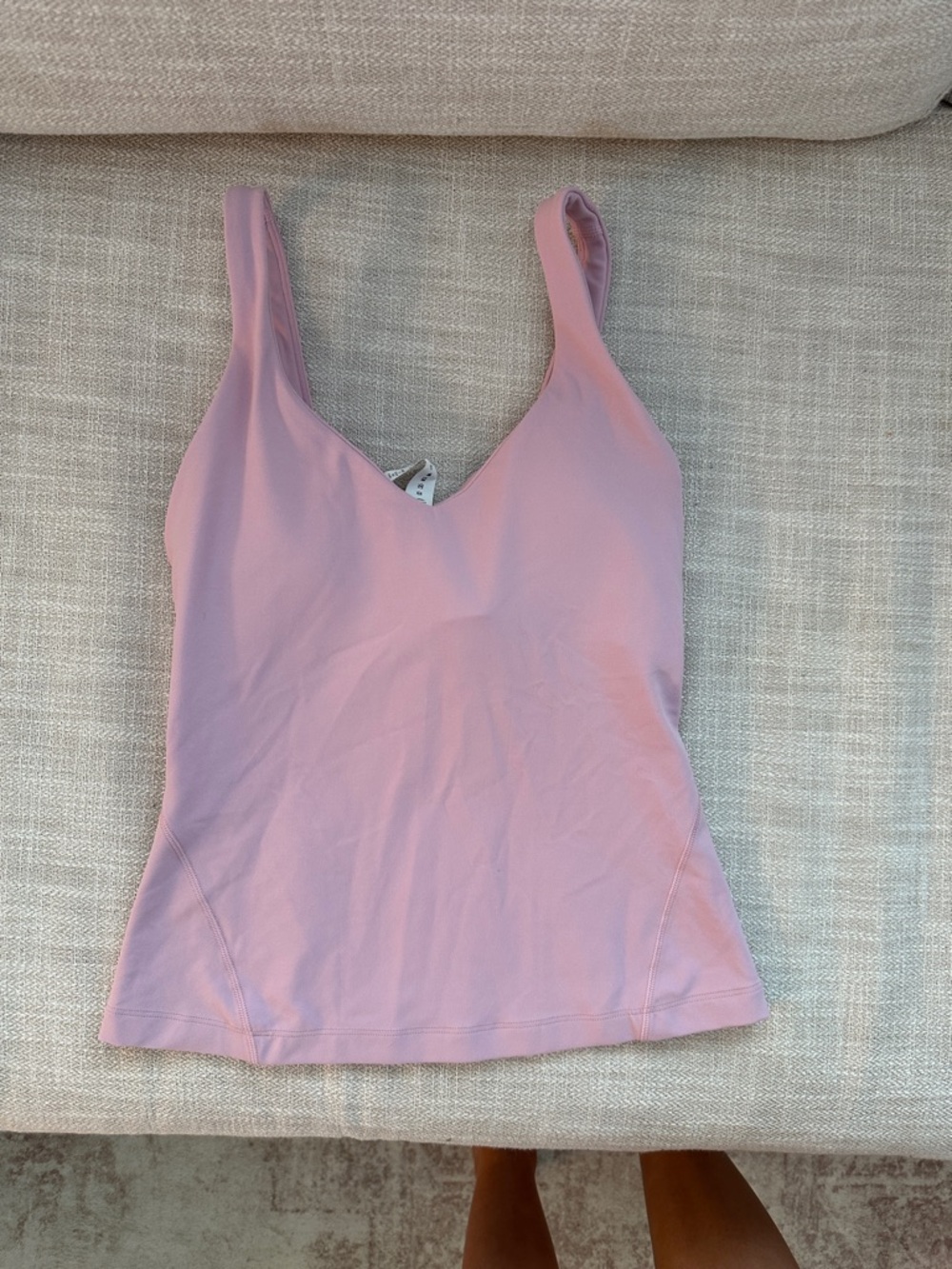 Women’s Sleeveless V-Neck Pink Peony Tank Top - Light Pink